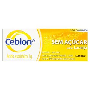 Cebion Comprimido 1G Caixa com 10 Comprimidos Efervescentes sem Açúcar