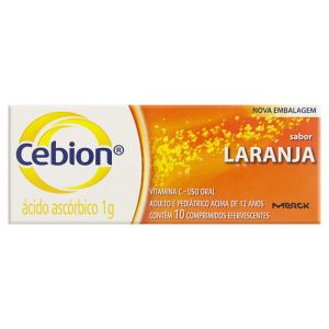 Cebion Comprimido 1G Caixa com 10 Comprimidos Efervescentes Sabor Laranja