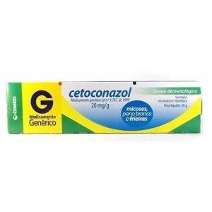 Cetoconazol Creme 20mg Caixa com 1 Bisnaga com 30G de Creme de Uso Dermatológico - Cimed (GENÉRICO)