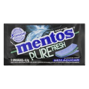 Chiclete Mentos Pure Strong Mint 5 Unidades