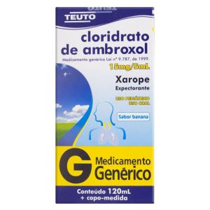 Cloridrato de Ambroxol Teuto 3 mg/mL Caixa com 1 Frasco com 120mL de Xarope + Copo Medidor - Teuto (GENÉRICO)