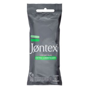 Conjunto de 6 Preservativos Lubrificados Confort Plus Jontex