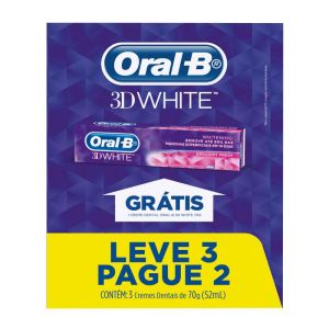 Creme Dental Oral-B 3D White 70G Leve 3 Pague 2 Oral-B