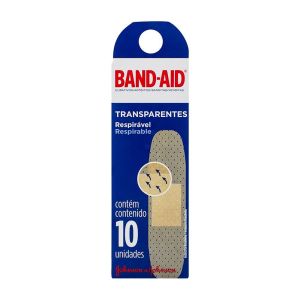 Curativo Band-Aid Transparente com 10 Unidades