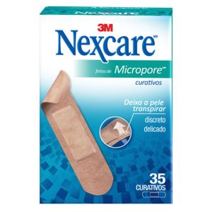 Curativos Feitos de Micropore 35 Un. Nexcare Nexcare Bege