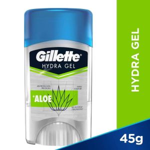 Desodorante Antitranspirante Hidra Gel Gillette Aloe Aplicação Transparente Masculino com 45G