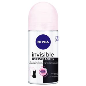 Desodorante Antitranspirante Roll-On Nivea Invisible Black & White Clear Feminino com 50mL