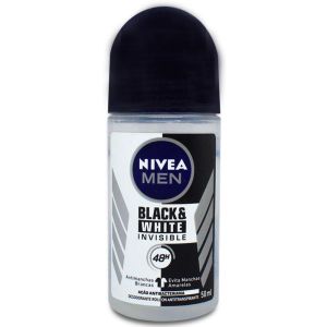 Desodorante Masculino Nivea Men Invisible For Black & White Clear Roll-On 50mL