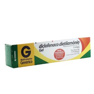Diclofenaco Dietilamônio 10mg Caixa com 1 Bisnaga com 60G de Gel de Uso Dermatológico - Cimed (GENÉRICO)