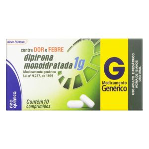 Dipirona Comprimido 1G Caixa com 10 Comprimidos - Neo Quimica (GENÉRICO)