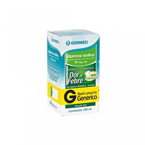 Dipirona Monoidratada Solução Oral 50mg/mL Caixa com 1 Frasco com 100mL de Solução de Uso Oral + Copo Medidor - Germed (GENÉRICO) 