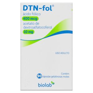 Dtn-Fol 400Mcg + 10mg Caixa com 90 Cápsulas Moles
