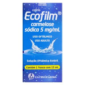 Ecofilm 5mg/mL Caixa com 1 Frasco Gotejador com 15mL de Solução de Uso Oftálmico