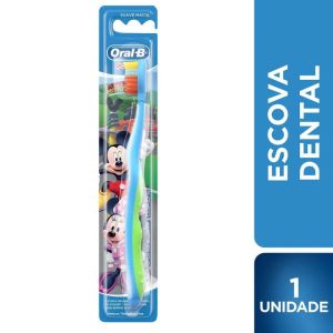 Escova de Dente Infantil Oral-B Mickey com 1 Unidade