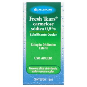 Fresh Tears 5mg/mL Caixa com 1 Frasco Gotejador com 15mL de Solução de Uso Oftálmico