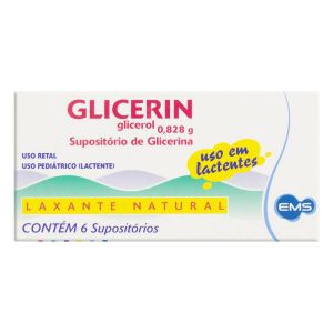 Glicerin Supositorio de Glicerina Uso Infantil com 6 Supositorios
