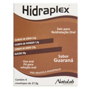 Hidraplex 4 Envelopes com 27,9G de Pó para Solução de Uso Oral Sabor Guaraná