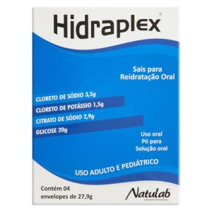 Hidraplex 4 Envelopes com 27,9G de Pó para Solução de Uso Oral Sabor Natural