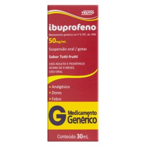 Ibuprofeno Gotas Teuto 50mg/mL Caixa com 1 Frasco Gotejador com 30mL de Suspensão de Uso Oral - Teuto (GENÉRICO)