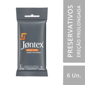 Jontex Preservativo Lubrificados Marathon com 6