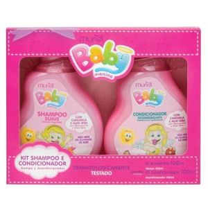 Kit Infantil Muriel Baby Menina Shampoo 100mL + Condicionador 100mL