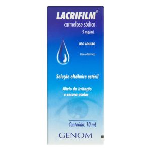 Lacrifilm 5mg/mL Caixa com 1 Frasco Gotejador com 10 mL de Solução de Uso Oftálmico