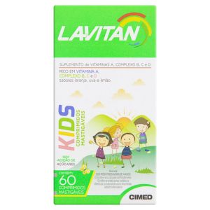 Suplemento Vitamínico Infantil Lavitan Kids com 60 Comprimidos