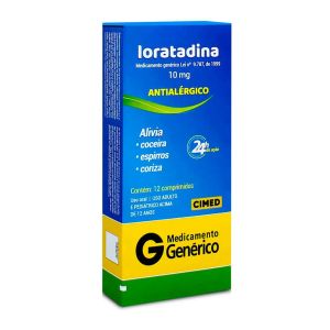Loratadina 10mg 12 Comprimidos - Cimed (GENÉRICO) 