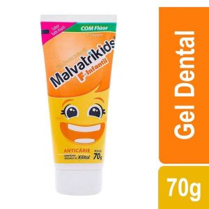 Gel Dental Malvatrikids F-Infantil Anticárie Tutti-Frutti com 70G
