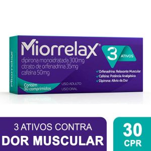 Miorrelax 300mg + 50mg + 35mg Caixa com 30 Comprimidos