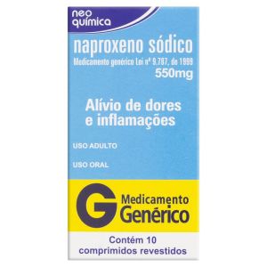 Naproxeno Sódico 550mg Caixa com 10 Comprimidos Revestidos - Neo Quimica (GENÉRICO)