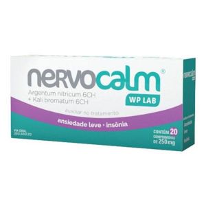 Nervocalm Calmante Natural 250mg com 20 Comprimidos