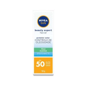 Nivea Sun Beauty Protetor Solar Facial Pele Oleosa Fps50 50G