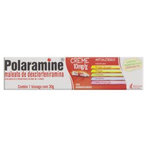 Polaramine Creme 10mg Caixa com 1 Bisnaga com 30G de Creme de Uso Dermatológico