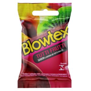 Preservativo Blowtex Tutti-Frutti com 3 Unidades