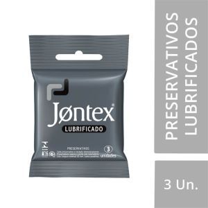 Preservativo (Camisinha) com 3 Unidades Lubrificados, Jontex, Branco