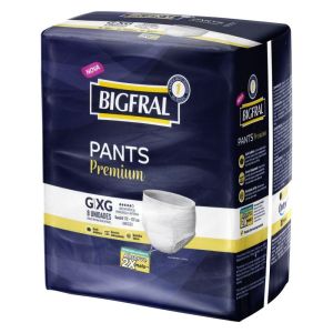 Roupa Íntima Bigfral Pants Premium G/Xg 8 Unidades