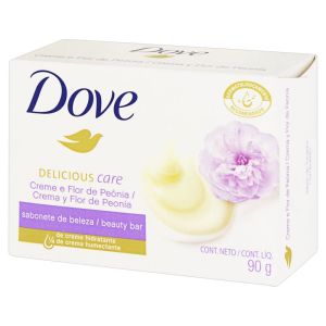 Sabonete Dove Delicious Care Creme e Flor de Peônia Barra 90G 1 Unidade