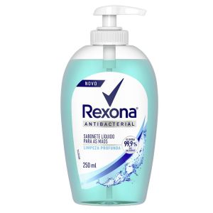 Sabonete Liquido Rexona 250mL para Maos Antibacteriano Limpeza Profunda