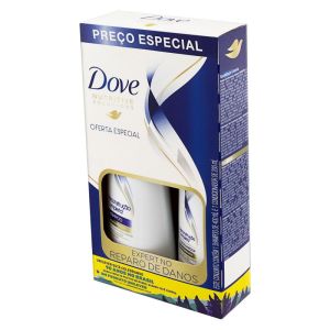 Kit Dove Reconstrução Completa com 1 Shampoo de 400mL + 1 Condicionador de 200mL