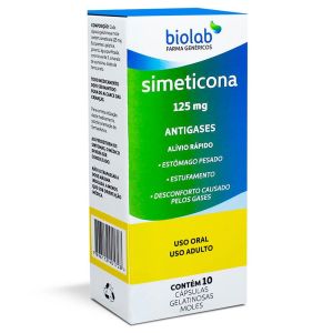 Simeticona 125mg Caixa com 10 Cápsulas - Biolab (GENÉRICO) 