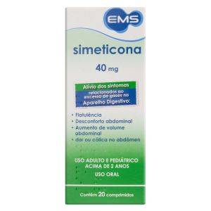 Simeticona Comprimido 40mg Caixa com 20 Comprimidos