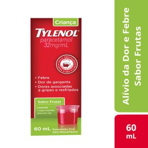 Tylenol Suspensão Oral 32mg/mL Caixa com 1 Frasco com 60mL de Suspensão de Uso Oral + Copo Medidor