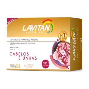 Vitamina para Cabelos e Unhas Lavitan com 60 Cápsulas