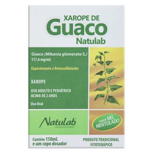 Xarope de Guaco Natulab 117,6mg/mL Caixa com 1 Frasco com 150mL de Xarope